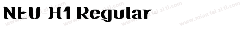 NEU-H1 Regular字体转换